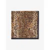 Maje Womens Leopard Print Leopard-print Square Silk Scarf In Animal Print