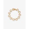 Maje Womens Light Gold Heart Brass Bracelet In Gold