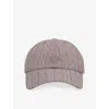 Maje Womens Light Grey Rhinestone-embellished Logo Knitted Baseball Cap In Gray