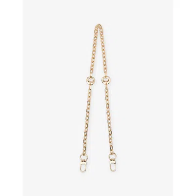 Maje Womens Logo-detail Chain Shoulder Strap Gold