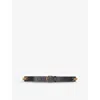 Maje Womens Black Chain-embellished Leather Belt