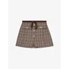 Maje Layered-effect Suit Shorts In Neutral
