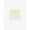 Maje Womens Crochet-knit Cotton Shorts Blanc In Blanc