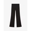 Maje Embellished Twill Flared Pants In Black