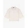 Maje Floral-lace Shirt In Blanc