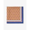 Maje Womens Camel Floral-print Silk Bandana In Brown
