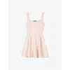 Maje Patterned-jacquard Mini Dress In Roses