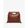 Maje Fringed Tote Bag In Bruns
