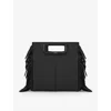 Maje Fringed M Bag In Suede In Noir / Gris