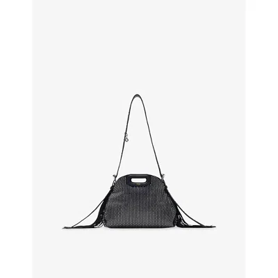 Maje Womens Black Miss M Mini Leather Cross-body Bag