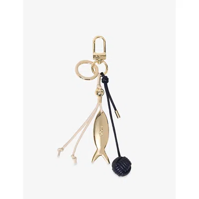 Maje Womens Multi-coloured Nautical Leather Charm In Orange