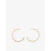 Maje Womens Spiky Gold-plated Brass Hoop Earrings Or In Or