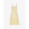 Maje Crocheted Embellished Midi Dress In Jaunes / Oranges