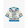 Maje Womens Multicolor Floral Print Tropical-pattern Short-sleeved Woven Shirt