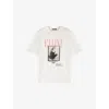 Maje Womens White  X Celine Dion Printed Cotton T-shirt In White