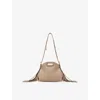 Maje Womens Mini M Mini Grained-leather Bag Mole In Mole