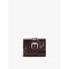 Maje Womens Dark Brown Miss M Leather Card Holder