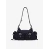 Maje Womens Miss M Denim Shoulder Bag Navy