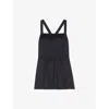 Maje Womens Pinafore-strap Square-neck Stretch-woven Mini Dress Navy In Blue