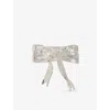 Maje Womens  Bow Brass Cuff In Noir / Gris