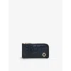 Maje Clover-plaque Leather Cardholder In Noir / Gris