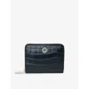 Maje Leather Wallet In Noir / Gris
