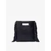 Maje Womens  Fringed Mock-croc Leather Cross-body Bag In Noir / Gris
