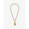 Maje Womens Pineapple Brass Pendant Necklace Or In Or