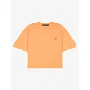 Maje Womens Orange Branded Short-sleeved Cotton-jersey T-shirt