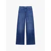 Maje Rhinestone-embellished Jeans In Bleus