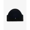 Maje Womens Black Ribbed Wool And Cashmere Beanie Hat In Black
