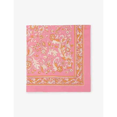 MAJE WOMENS MAJE BANDANA-PATTERN SQUARE COTTON SCARF