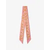 Maje Womens Floral Graphic-print Silk Ribbon Scarf Roses In Roses