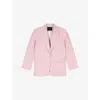 Maje Womens Roses Regular-fit Single-breasted Stretch-woven Blazer In Roses