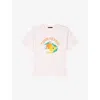 Maje Womens  Tropical-print Short-sleeve Cotton T-shirt