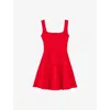 Maje Minikleid Aus Tweed Aus Einer Baumwollmischung In Rouges