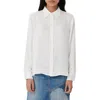 Maje Maja Silk Button-up Blouse In White