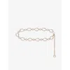 Maje Womens Silver/gold Clover Metal Chain Belt In Gold