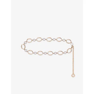 Maje Womens Silver/gold Clover Metal Chain Belt