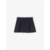 Maje Womens Navy Tailored Mid-rise Stretch-woven Skort In Multi