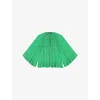 Maje Womens Verts Tie-neck Relaxed-fit Pleated Woven Blouse In Verts
