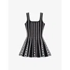 Maje Short Jacquard Knit Dress In Multi