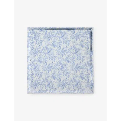 Maje Womens  Floral-print Wool-blend Shawl In Metallic