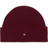 Maje Wool And Cashmere Beanie In Burgundy