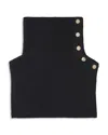 Maje Wool & Cashmere Collar Wrap In Black