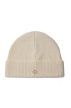 Maje Womens Blanc Clover-embellished Ribbed Wool And Cashmere-blend Hat In Ecru