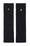 Maje Wool And Cashmere Mittens In Black