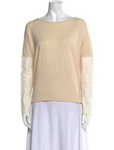Pre-owned Maje Wool Bateau Neckline Sweatshirt In Neutral