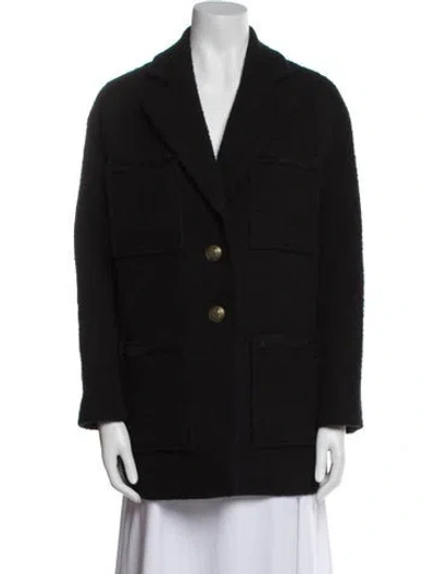 Pre-owned Maje Wool Blazer In Black