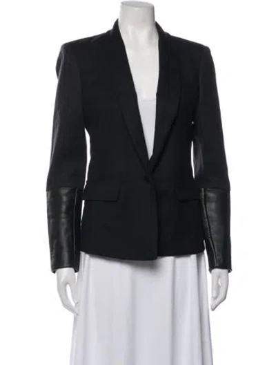 Pre-owned Maje Wool Blazer In Black